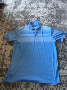 Men's Blue Gradient Performance Polo Shirt